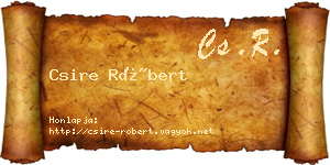 Csire Róbert névjegykártya