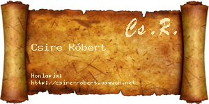 Csire Róbert névjegykártya