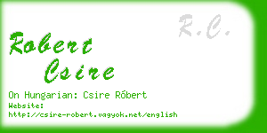 robert csire business card